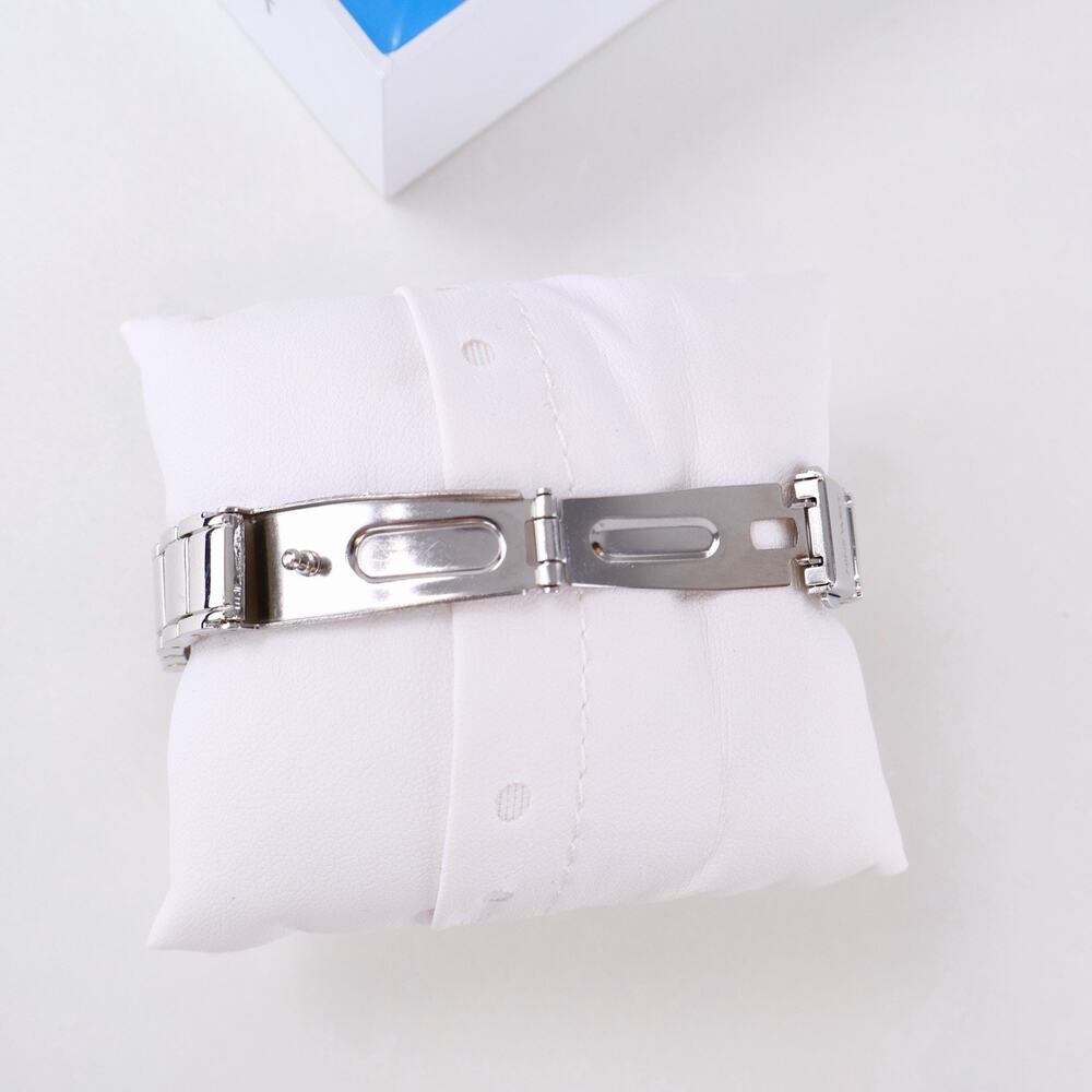 Nine West Silver Tone Glitter Ombre Dial Bracelet Watch Pink Face New - Picture 5 of 5